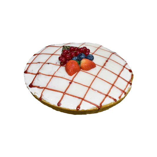 Bosvruchten bavarois vlaai