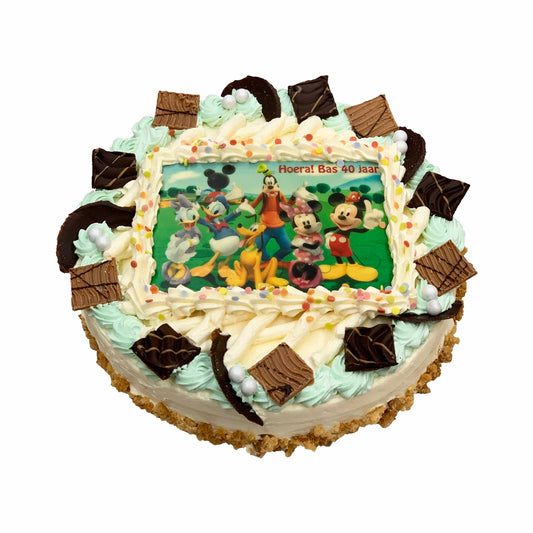 Cremetaart met afbeelding/logo